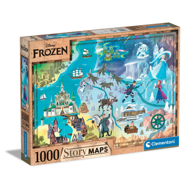 Clementoni Disney Mapa - Frozen Puzzle 1000 dielikov