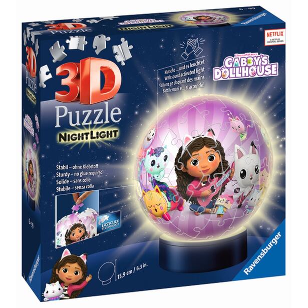Ravensburger Gabby's Dollhouse Puzzle-Ball 72 dílků (noční edice)