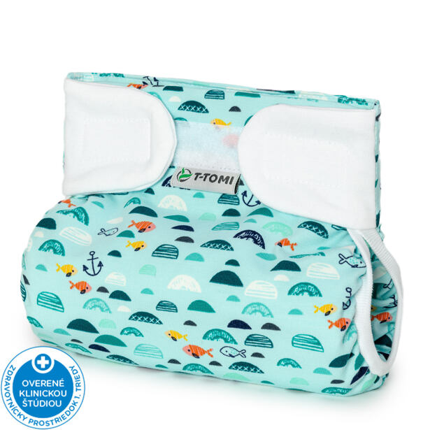T-TOMI Ortopedické abdukčné nohavičky - suchý zips, green sea, 3-6 kg