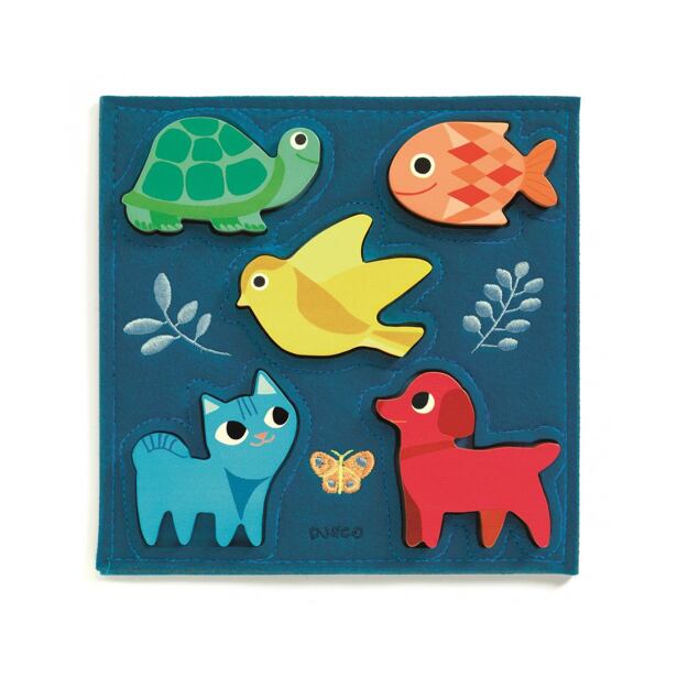 DJECO Dřevěné puzzle zvířátka