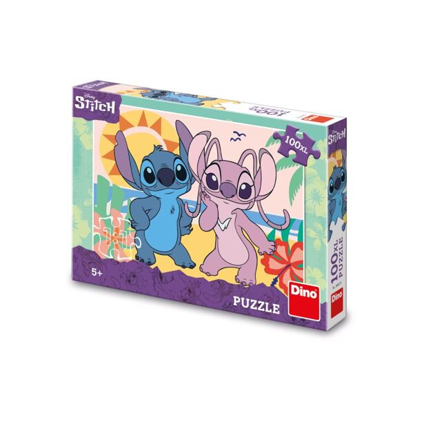 Dino Stitch na pláži Puzzle 100 XL dílků