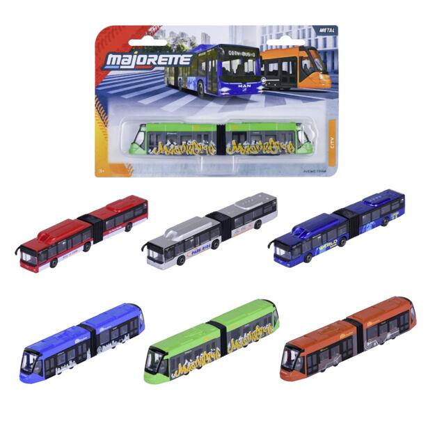 Majorette MAN City Autobus, Električka kovové, 6 druhov
