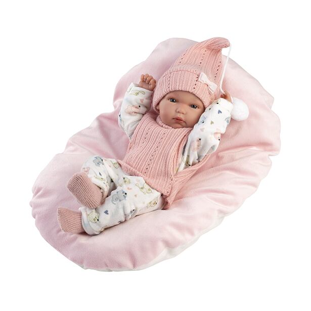 Llorens 63504 NEW BORN dievčatko realistická bábika bábätko s celovinylovým telom 35 cm