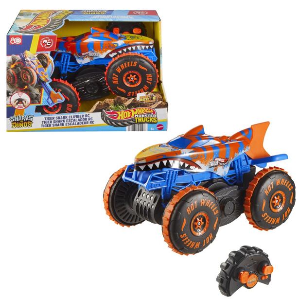Hot Wheels RC Monster Trucks lezec Tiger Shark