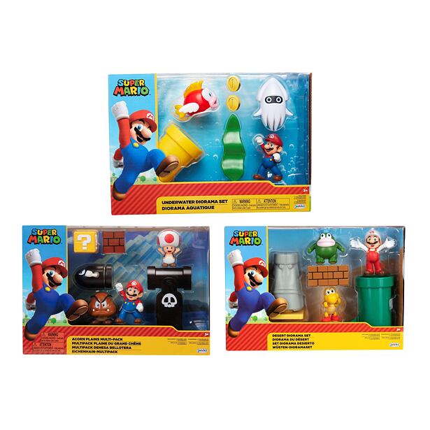 Wiky Super Mario Set figurek dioráma 6 cm, více druhů
