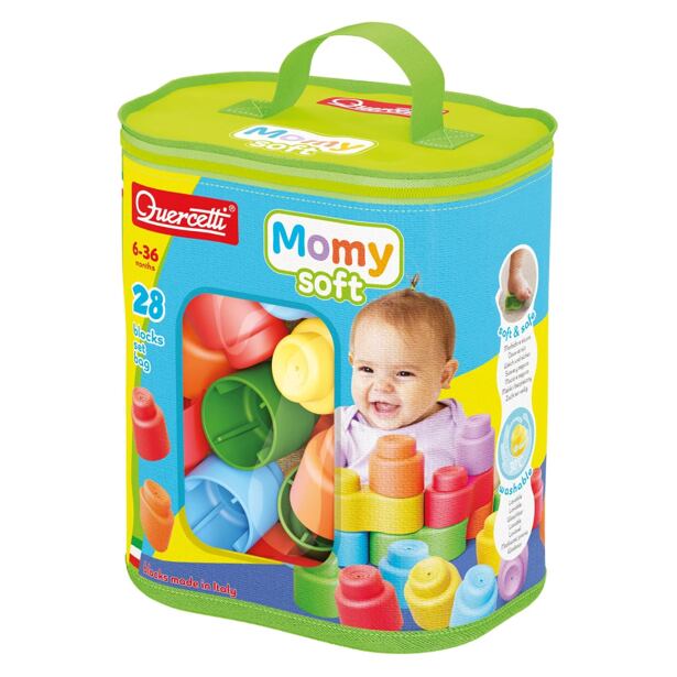 Quercetti Momy Soft Bag – weiche Würfel – 28 Stück