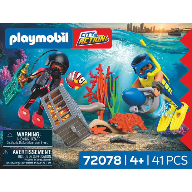 Playmobil Policajný potápač s pokladom