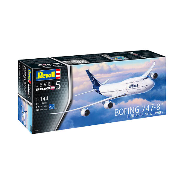 Revell Plastic ModelKit lietadlo 03891 - Boeing 747-8 Lufthansa "New Livery" (1:144)