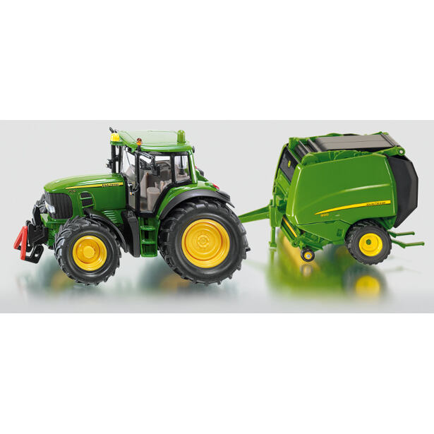 Siku John Deere traktor s balíkovačkou