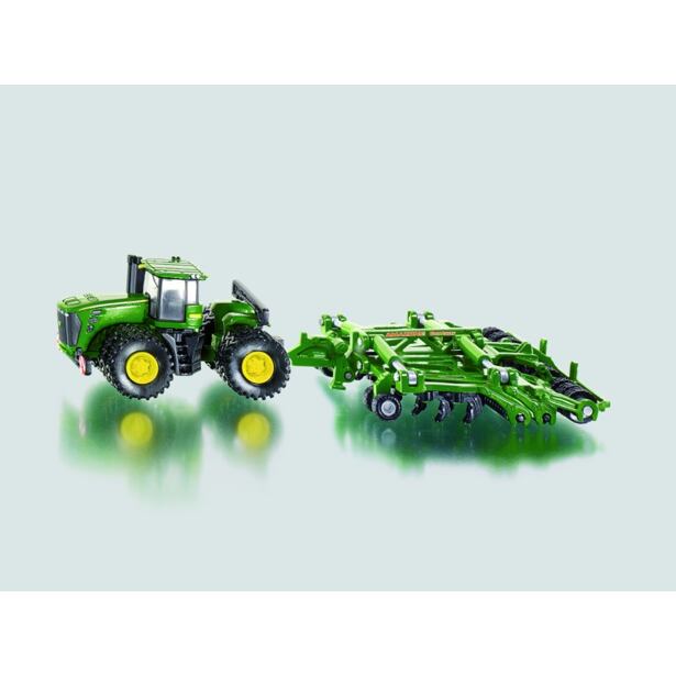 Siku Farmer Traktor John Deere 9630 s bránami Amazone Centaur