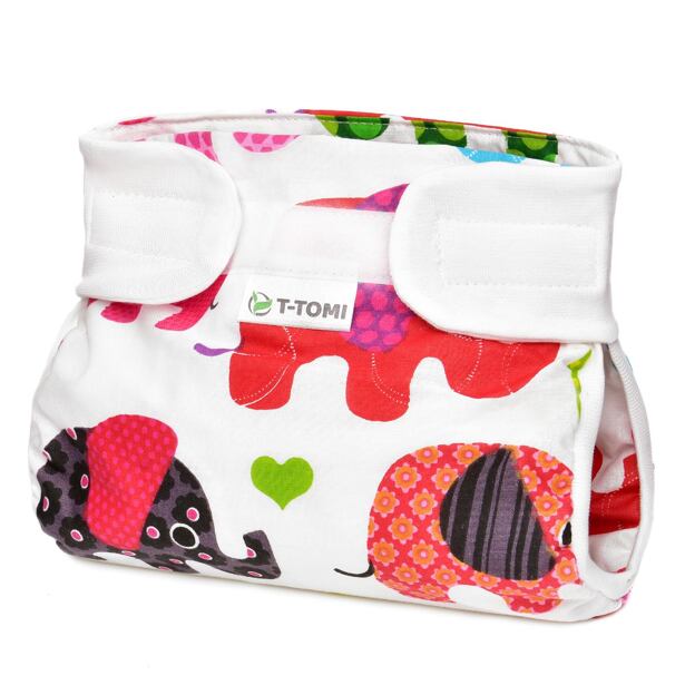 T-tomi Ortopedické abdukčné nohavičky - suchý zips, pink elephants, 3-6 kg