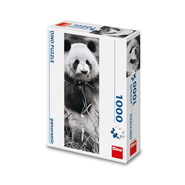 Dino PANDA V TRÁVE 1000 panoramic Puzzle NOVÉ