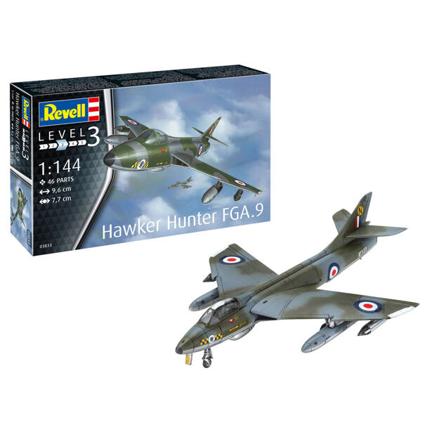 Revell Plastikmodellbausatz Flugzeug 03833 - Hawker Hunter FGA.9 (1:144)