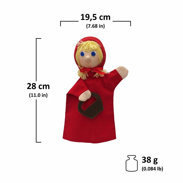Moravská ústředna Karkulka 28cm, maňuška