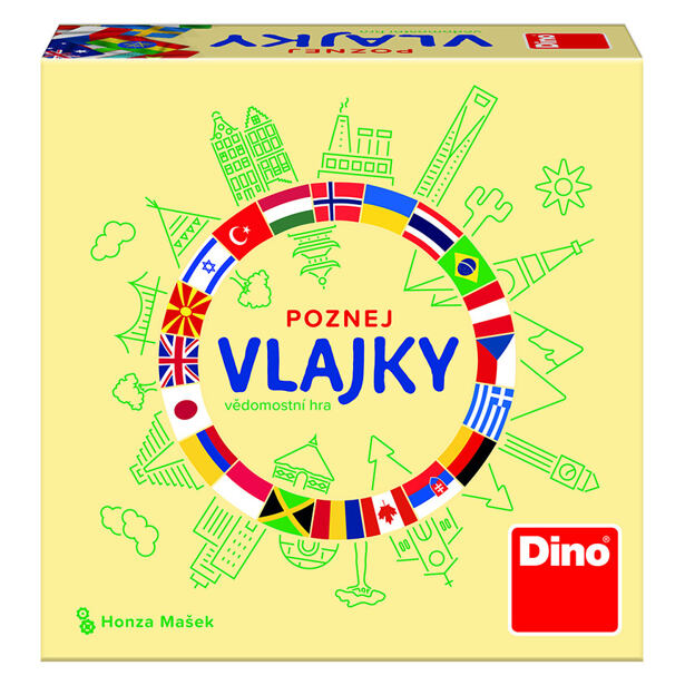 Dino Poznej vlajky Cestovní hra