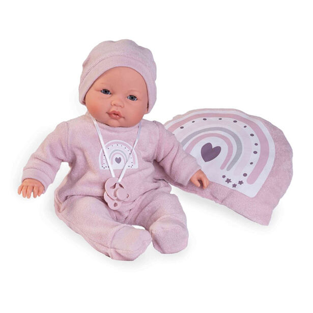 Antonio Juan 14360 BIMBA - žmurkacia bábika bábätko so zvukmi a mäkkým látkovým telom - 37 cm