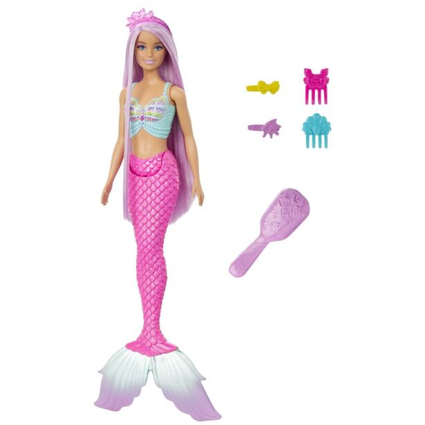 Mattel Barbie Rozprávková bábika s dlhými vlasmi - morská panna