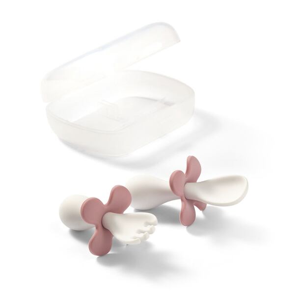 BabyOno Ergonomický příbor pro děti - růžová