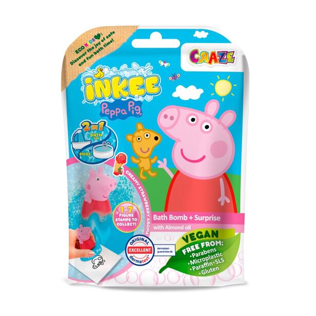 INKEE Šumivá bomba do vane s prekvapením - Peppa Pig
