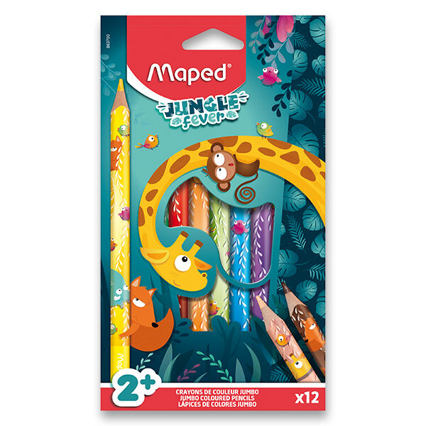 Maped Jungle Fever Pastelky Jumbo 12 ks