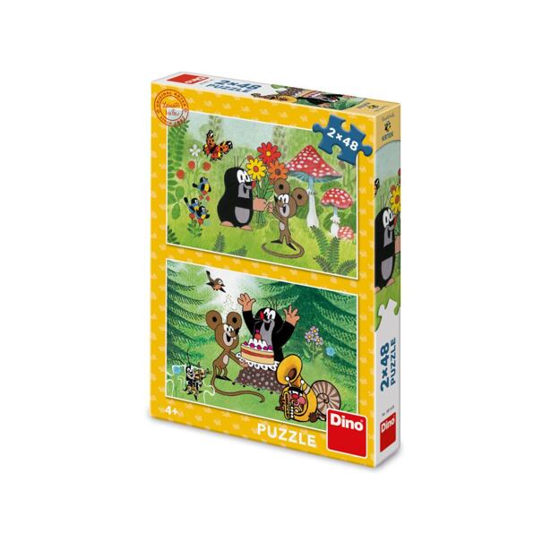 Dino Krtek: Oslava 2x48 Puzzle