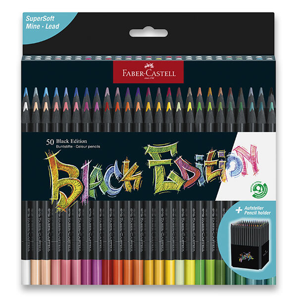 FABER-CASTELL Pastelky Black Edition 50 barev