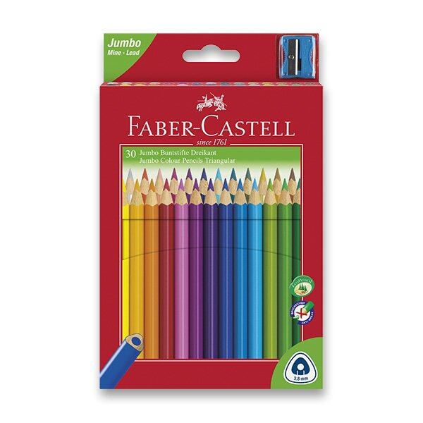 FABER-CASTELL Pastelky Junior Triangular 30 farieb + strúhadlo
