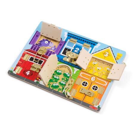 Melissa & Doug Dřevěná deska se zámky