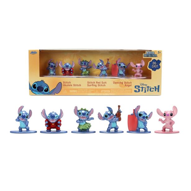 Jada Stitch Kovové zberateľské nanofigurky 1,65" sada 6 ks