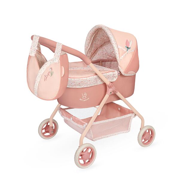 DeCuevas 86074 Môj prvý kočík pre bábiky s taškou Tulipe 2025 - 56 cm