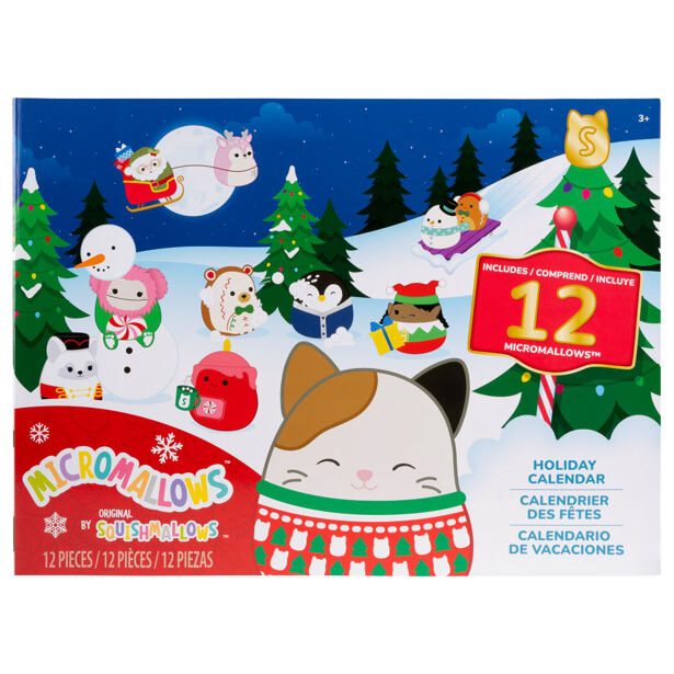 SQUISHMALLOWS Micromallows Adventskalender, 12 Stück