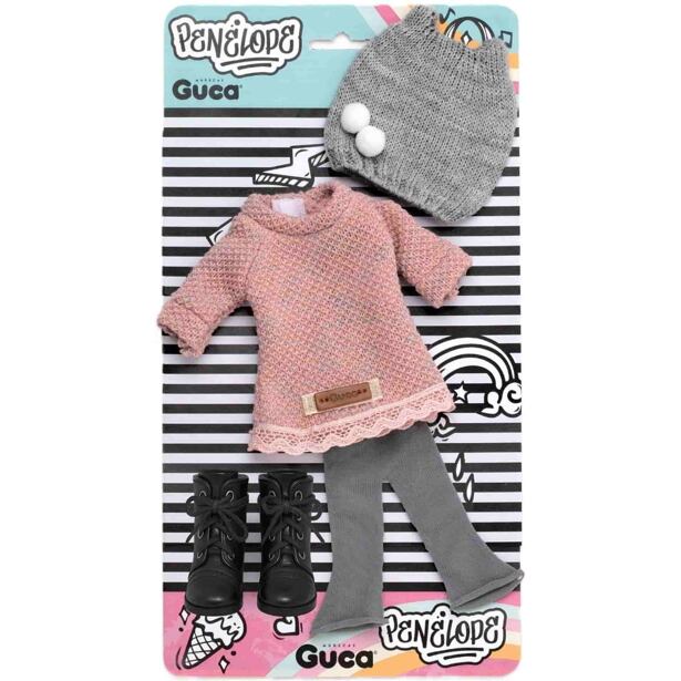 Guca P860 Obleček pre bábiku PENELOPE veľkosti 34 cm s topánočkami