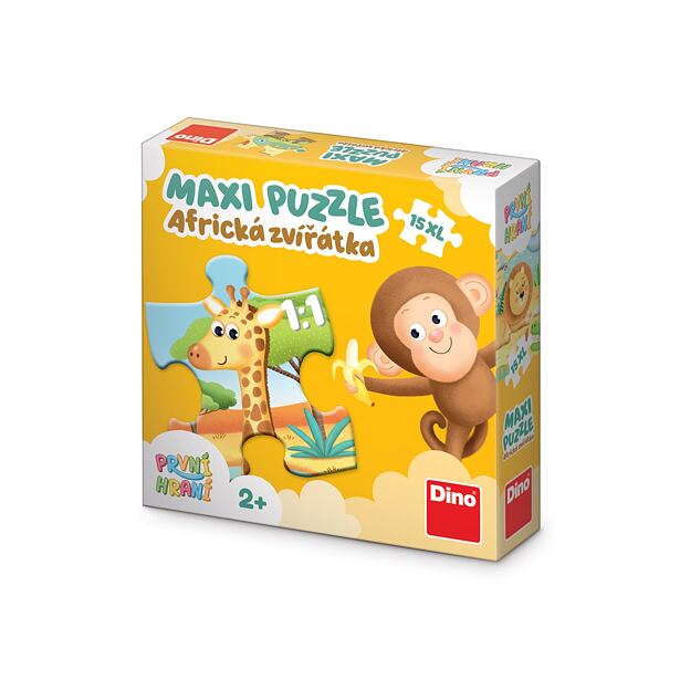 Dino První hraní: Africká zvířátka Puzzle 15 maxi dílků