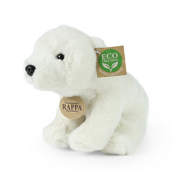 Rappa Plyšový medvěd lední sedící 20 cm ECO-FRIENDLY