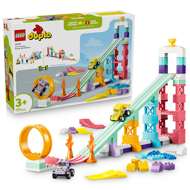 LEGO® DUPLO® 10478 Kreatívne rampy s autíčkami 3 v 1