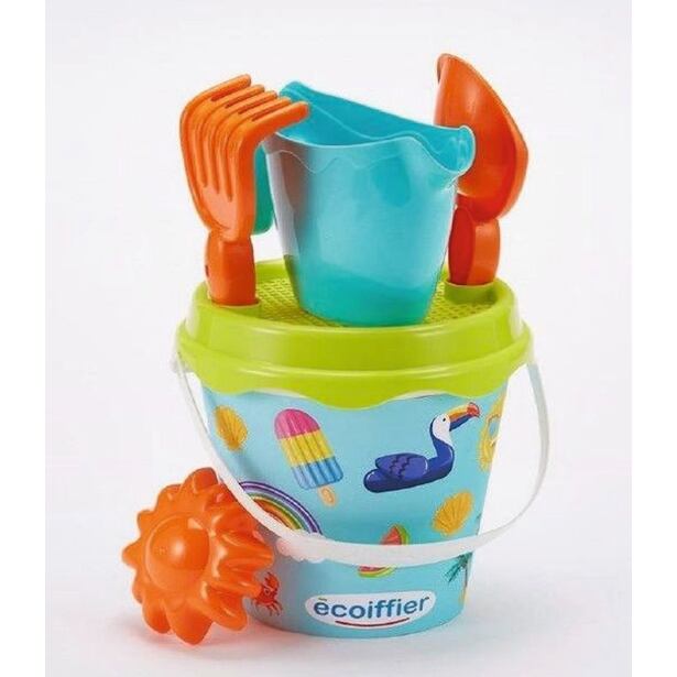 Ecoiffier Vedierko Prázdniny s kanvičkou a príslušenstvom, 17 cm