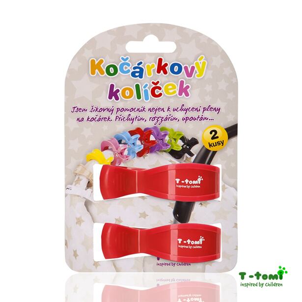 T-TOMI Kočíkový kolíček, red / červený