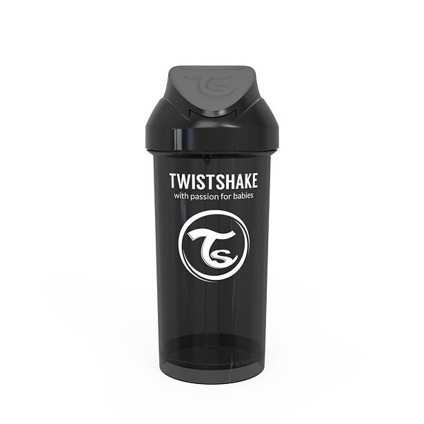 Twistshake Fľaša so slamkou 360 ml 12+m Čierna