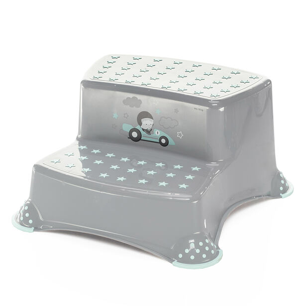 Zopa Dvojstupienok k WC/umývadlu "Racer" Grey/Mint