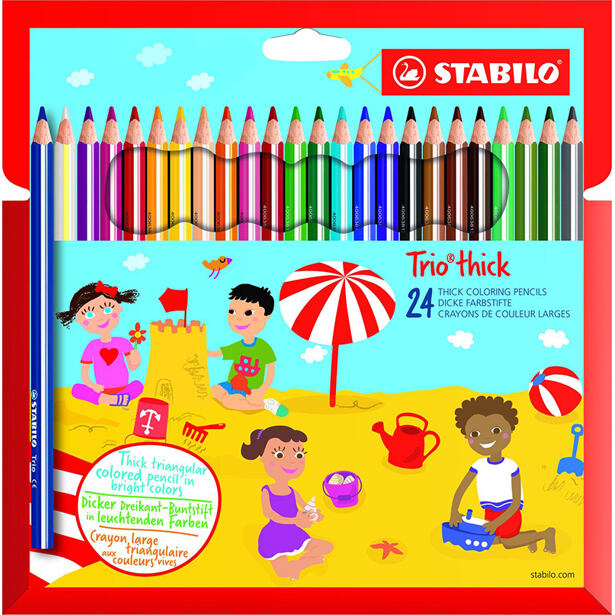 Stabilo Pastelky trojhranné silné 24 farieb