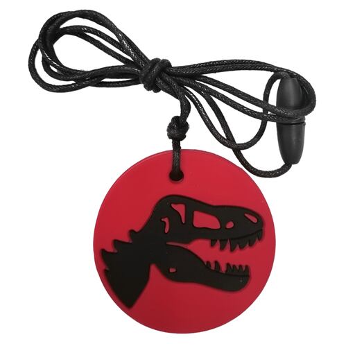 Jellystone Designs Uklidňující přívěsek Dinosaurus - červený