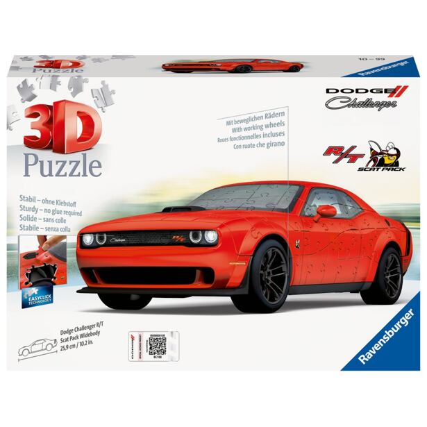 Ravensburger Dodge Challenger R/T Scat Pack Widebody 3D Puzzle 108 dielikov