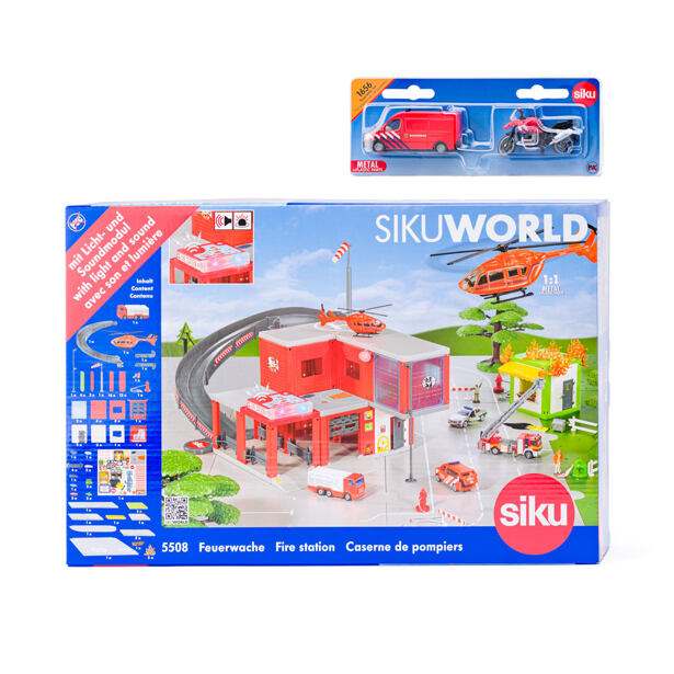 SIKU World – Feuerwehrwache mit Feuerwehrauto