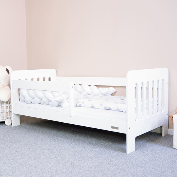 Detská posteľ so zábranou New Baby ERIK 140x70 cm biela