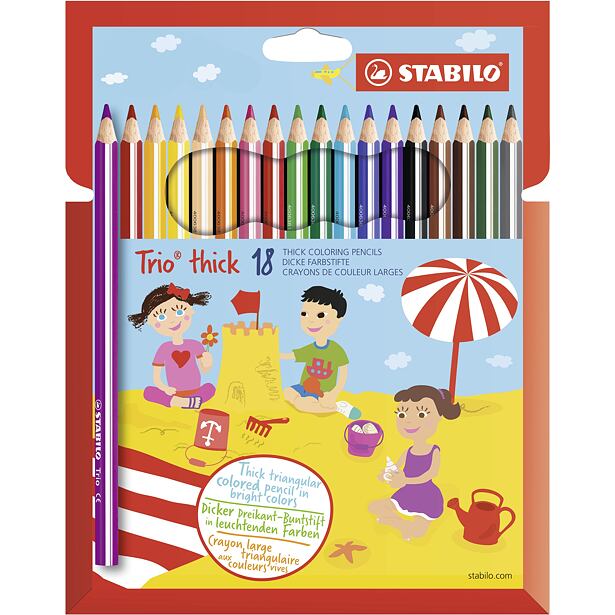 Stabilo Pastelky trojhranné silné /18ks