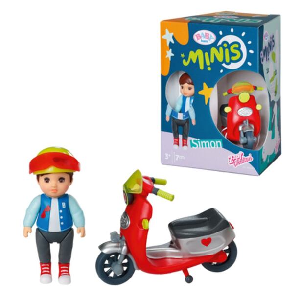 Zapf BABY born Minis Sada se skútrem a panenkou