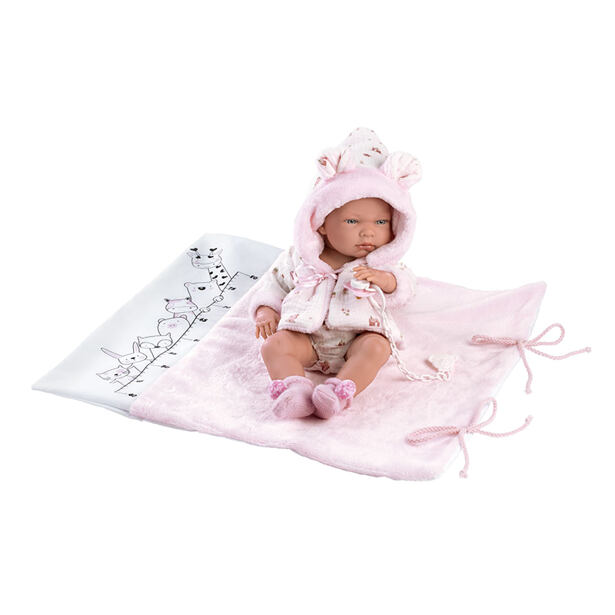 Llorens 73898 NEW BORN HOLČIČKA - realistická bábika bábätko s celovinylovým telom - 40 cm