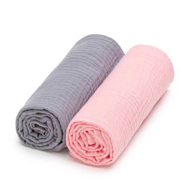 T-TOMI BIO Mušelínové plienky Grey + Pink