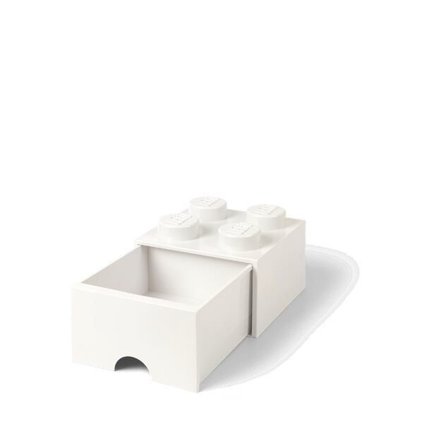 LEGO Úložný box 4 s šuplíkem - bílá