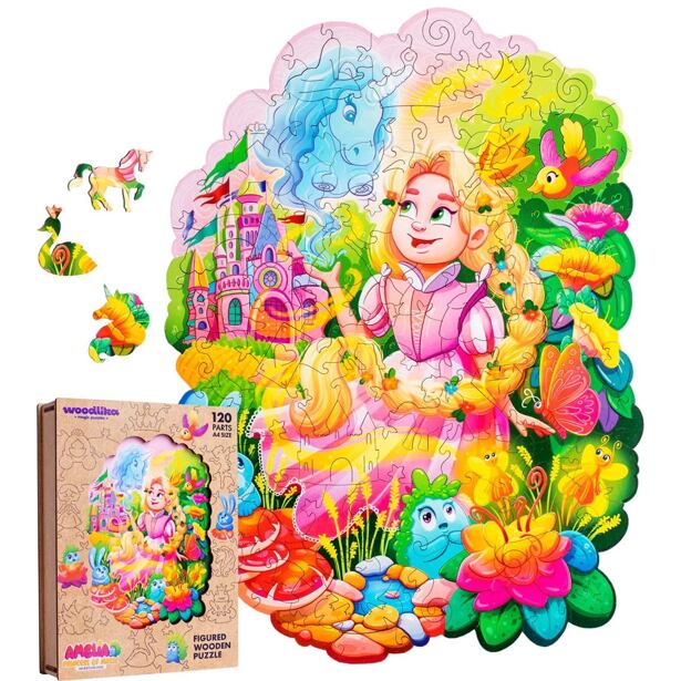 Puzzler PUZZLE DE CULOARE DE LEMN - Amelia Princess of Magic